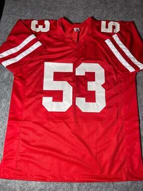 NaVorro Bowman Autographed Red Pro Style Jersey - Beckett Witness Autograph